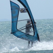 Windsurf Ã Port la Nouvelle plage de la vieille nouvelle 2 aout 2009 - Photos par Laurent C pour le site http://glisse.funboard.free.fr