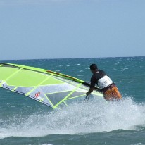 Windsurf Ã Port la Nouvelle plage de la vieille nouvelle 2 aout 2009 - Photos par Laurent C pour le site http://glisse.funboard.free.fr