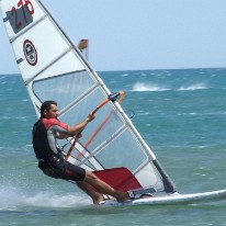 Windsurf Ã Port la Nouvelle plage de la vieille nouvelle 2 aout 2009 - Photos par Laurent C pour le site http://glisse.funboard.free.fr