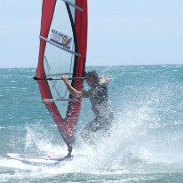Windsurf Ã Port la Nouvelle plage de la vieille nouvelle 2 aout 2009 - Photos par Laurent C pour le site http://glisse.funboard.free.fr