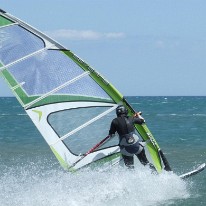 Windsurf Ã Port la Nouvelle plage de la vieille nouvelle 2 aout 2009 - Photos par Laurent C pour le site http://glisse.funboard.free.fr