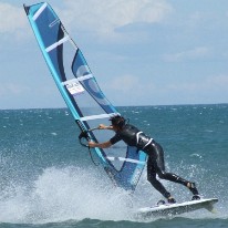 Windsurf Ã Port la Nouvelle plage de la vieille nouvelle 2 aout 2009 - Photos par Laurent C pour le site http://glisse.funboard.free.fr
