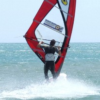 Windsurf Ã Port la Nouvelle plage de la vieille nouvelle 2 aout 2009 - Photos par Laurent C pour le site http://glisse.funboard.free.fr
